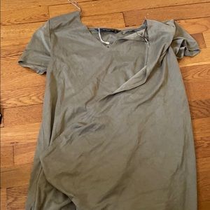 Zara super cute body wrap dress. Suede feel